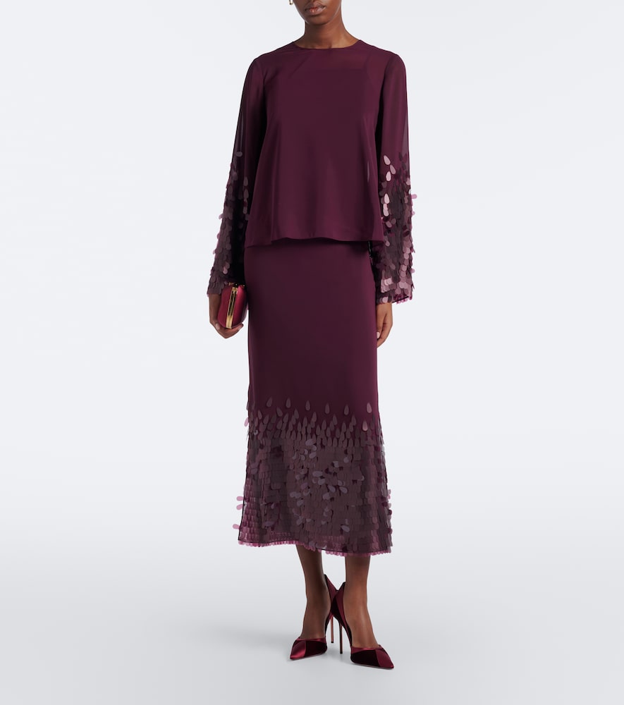 Ariane Sequined Chiffon Top
