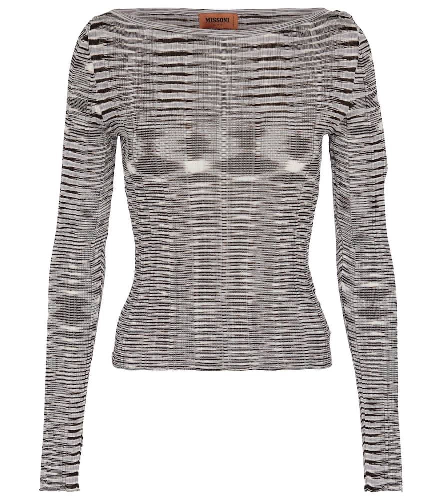 Click to view more detailed imagery on our partner's website Missoni Striped Knit Top In Black