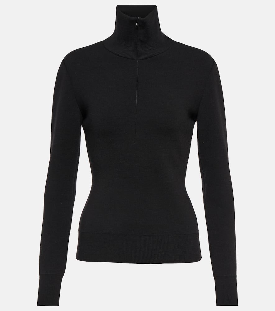 Alaïa High-neck wool-blend top