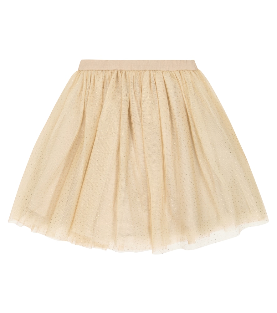 Bonpoint Glitter-embellished tulle skirt