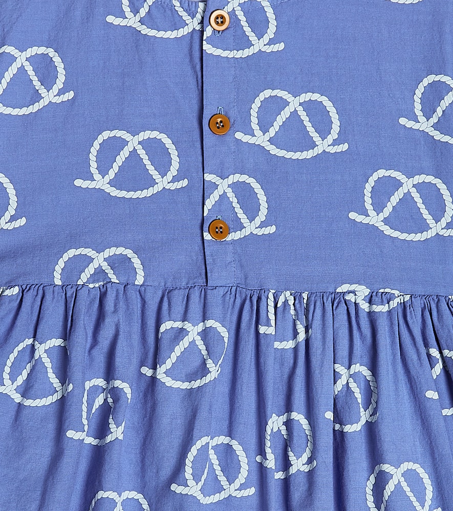 Bobo Choses Bedrucktes Kleid Aus Baumwolle In Blue