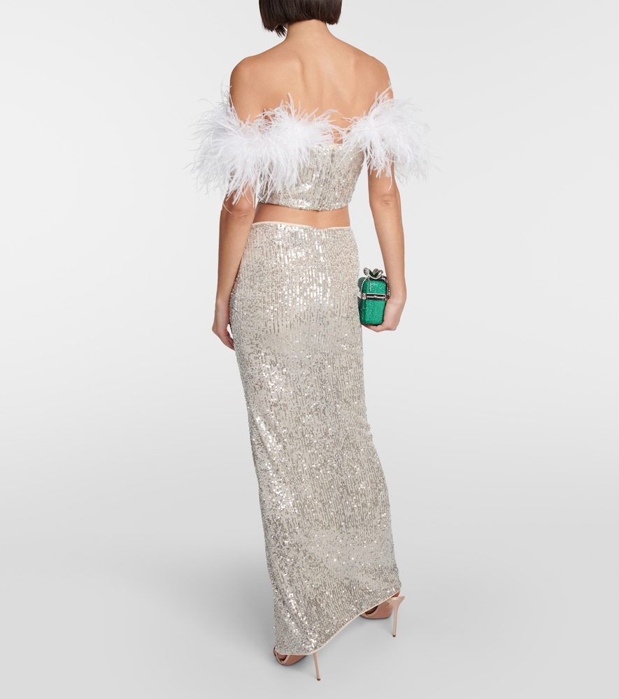 Sequined High-Rise Maxi