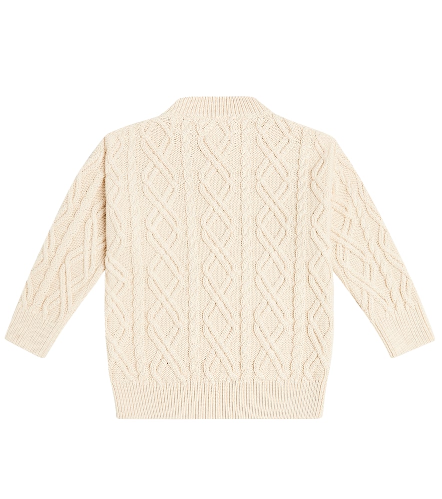 Shop The New Society Russel Cable-knit Cotton Sweater In White