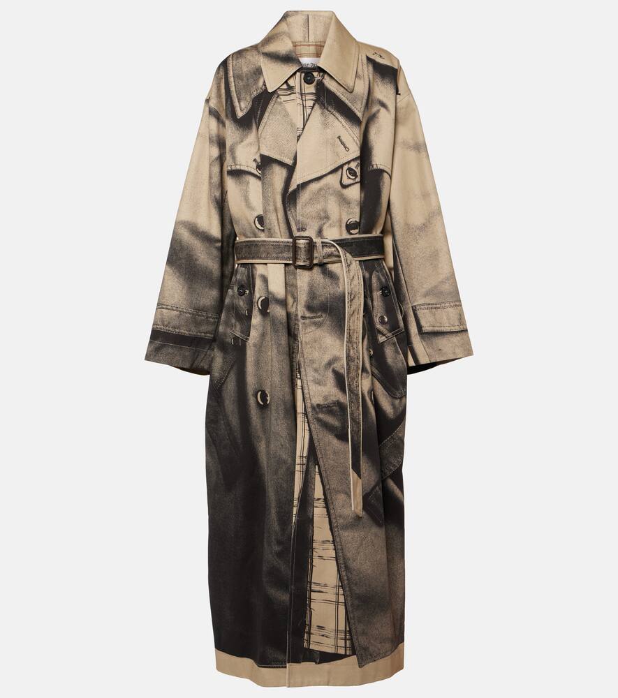 Jean Paul Gaultier Printed oversized cotton trench coat