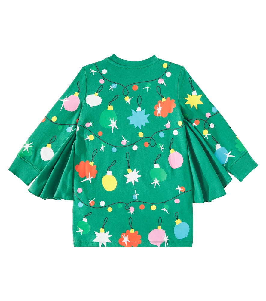  Stella Mccartney Kids Stella Mccartney Kids Printed Cotton Fleece Dress 