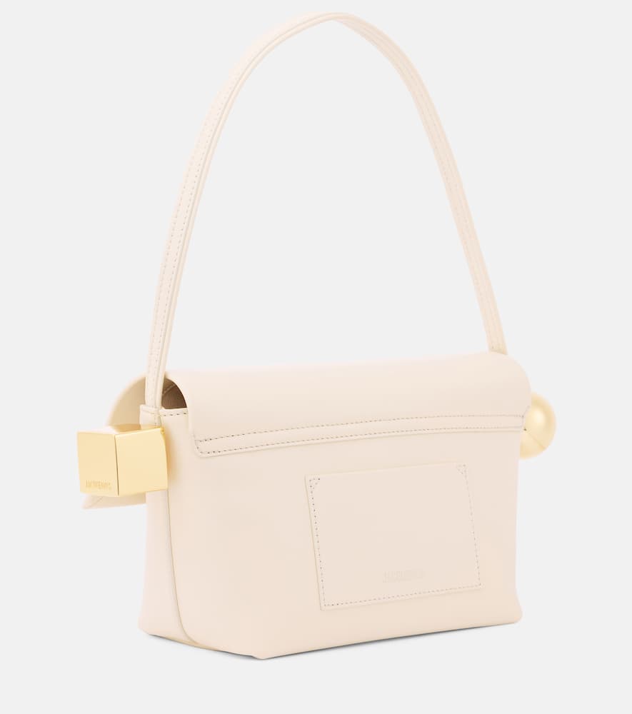 Jacquemus Le Rond Carré Leather Shoulder Bag In Nude