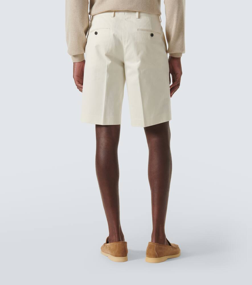 Loro Piana Fillmore Cotton Bermuda Shorts In White