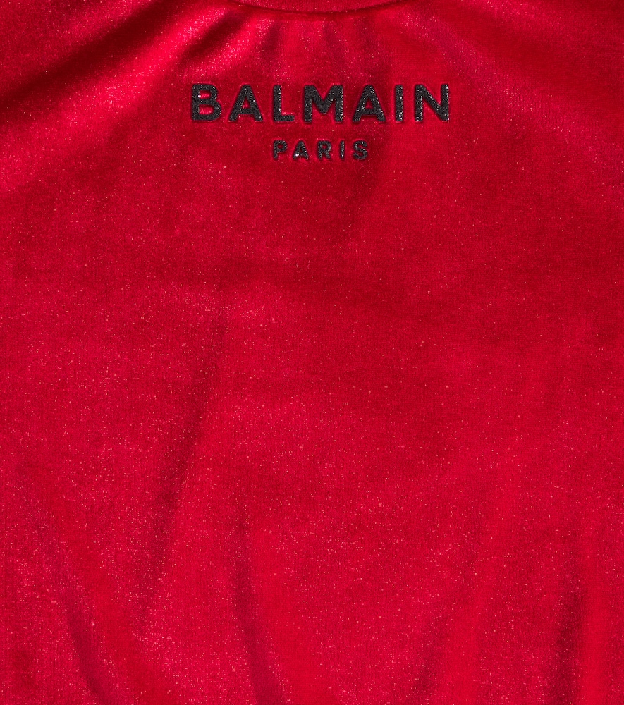  Balmain Kids Balmain Kids Kleid Aus Samt 