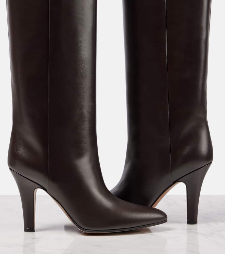 The Row Sling Leather Knee-high Boots In Brown