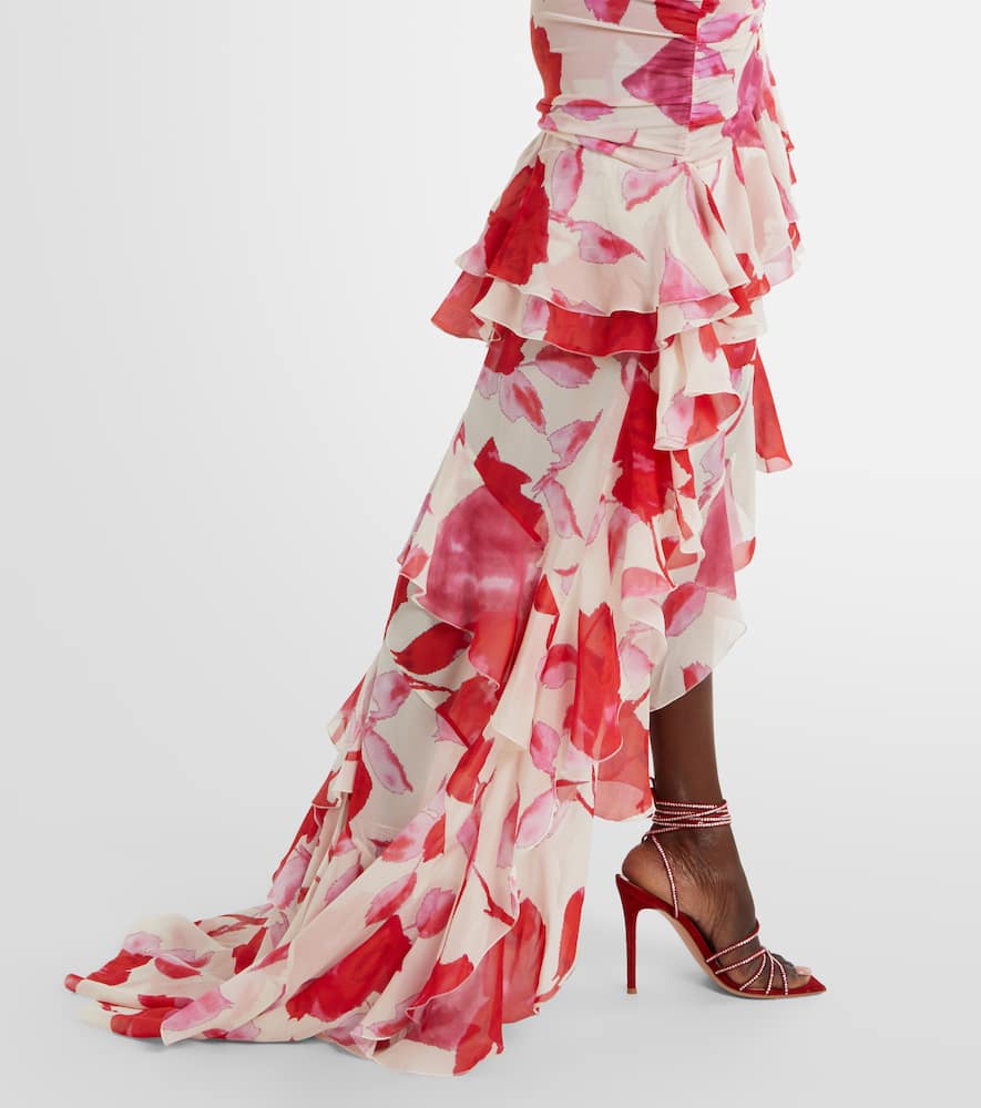 Blumarine Georg Dress Ruffle In Multicoloured