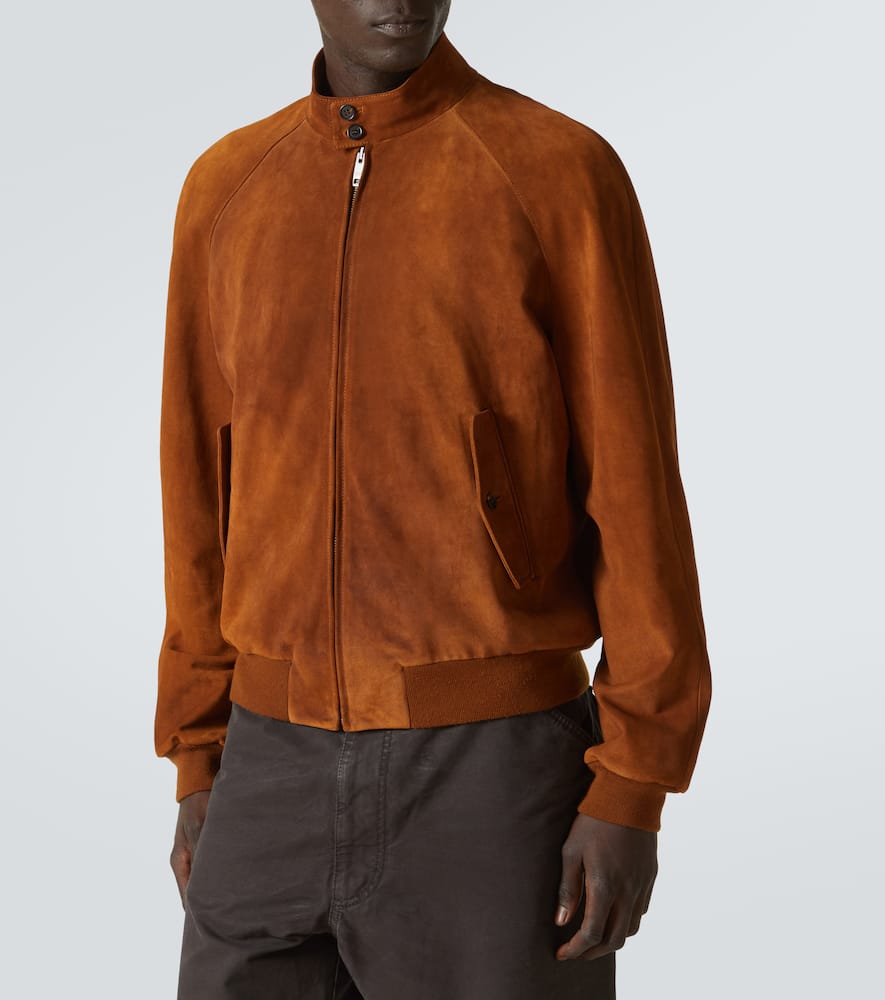 Prada Men's Camel-coloured Suede Bomber Jacket | Size 48 | Upw524ooo158g In Beige