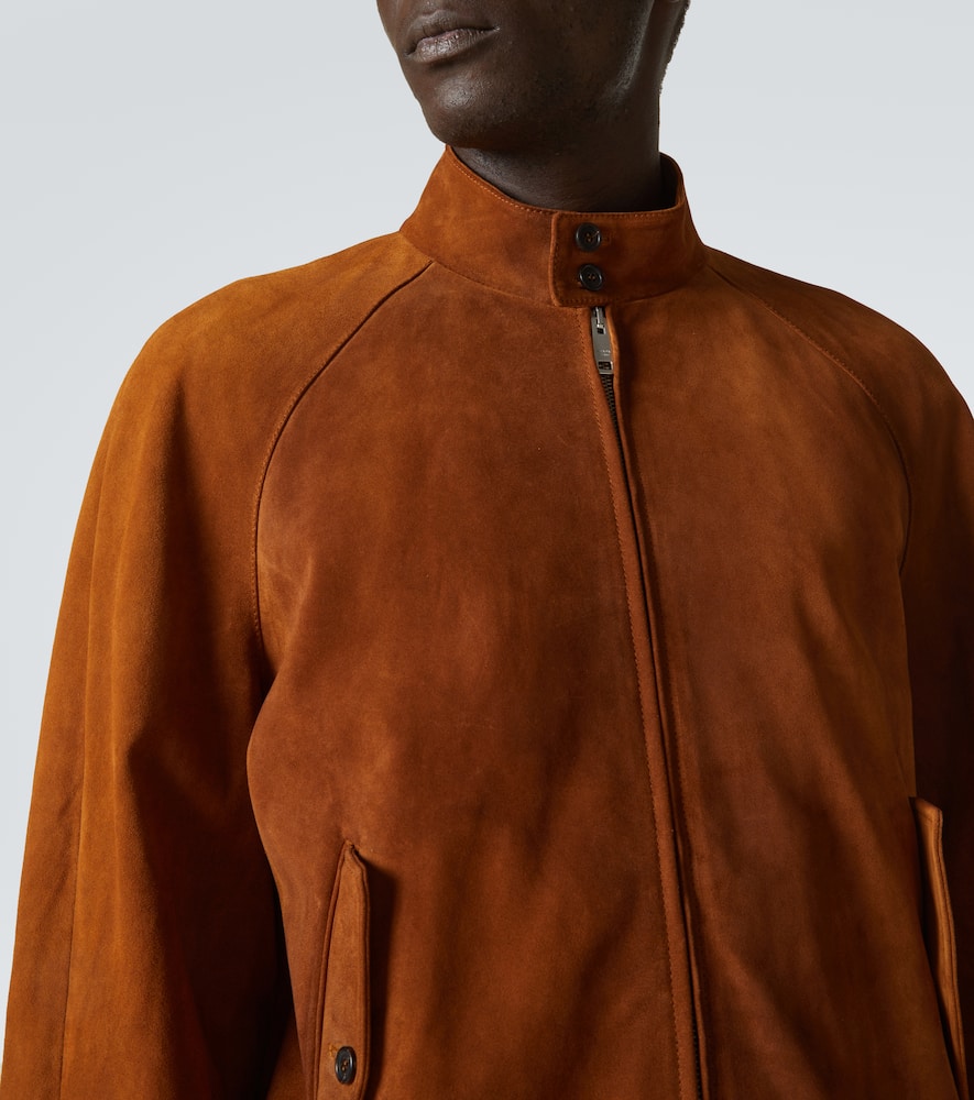 Prada Men's Camel-coloured Suede Bomber Jacket | Size 48 | Upw524ooo158g In Beige
