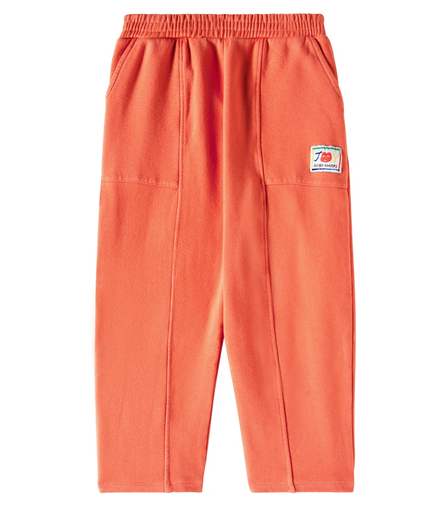 Bobo Choses Smiling Cotton-blend Jersey Sweatpants In Red