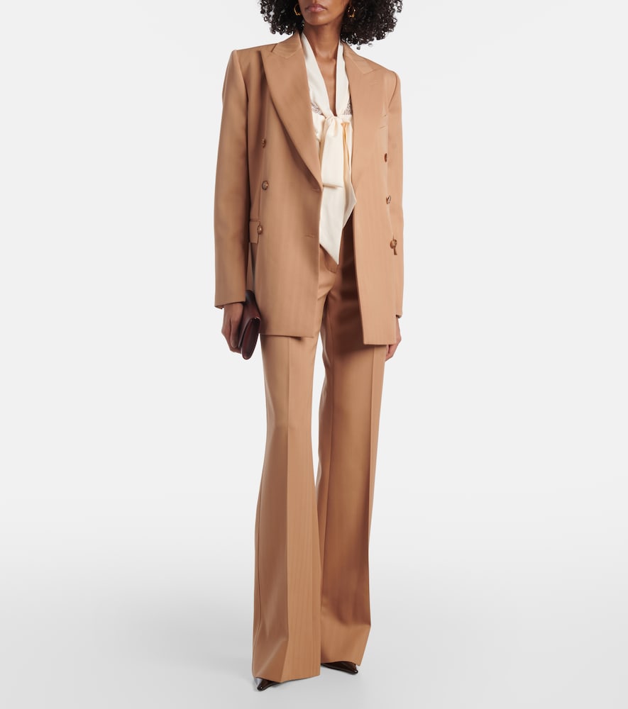 Stella McCartney Low-rise striped wool flared pants