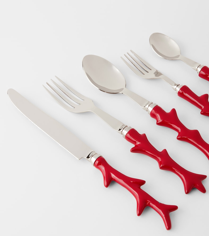  Les-ottomans Les-ottomans Coral Flatware Set 