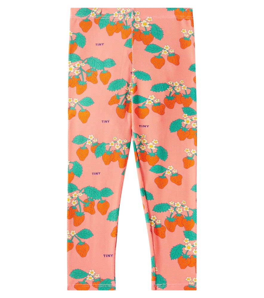 Tinycottons Strawberries Printed Leggings In Pink