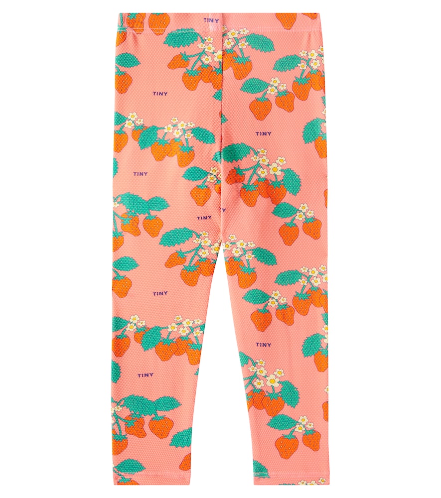 Tinycottons Strawberries Printed Leggings In Pink