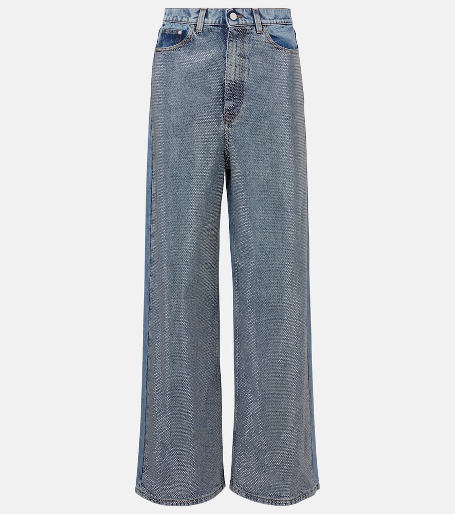 Stella Mccartney Denim Embellished Hotfix Jeans