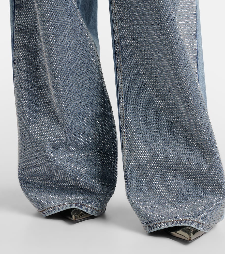 Stella Mccartney Denim Embellished Hotfix Jeans
