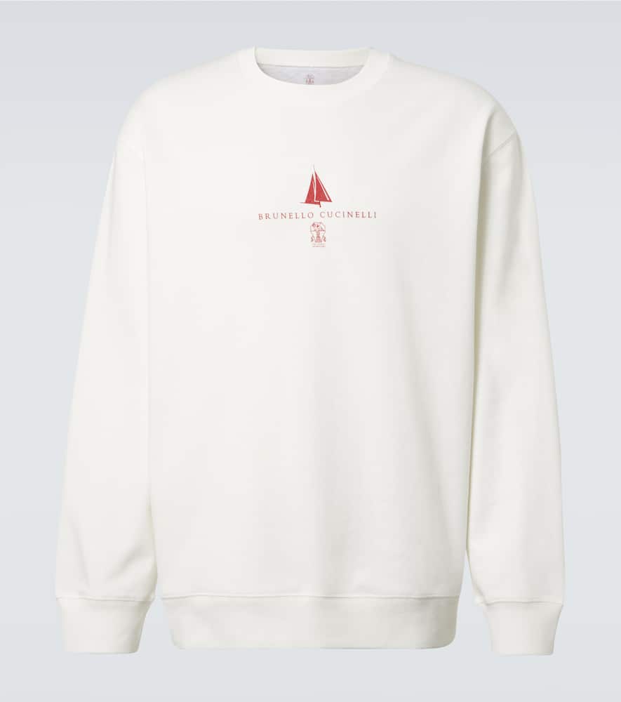 Logo cotton-blend jersey sweatshirt