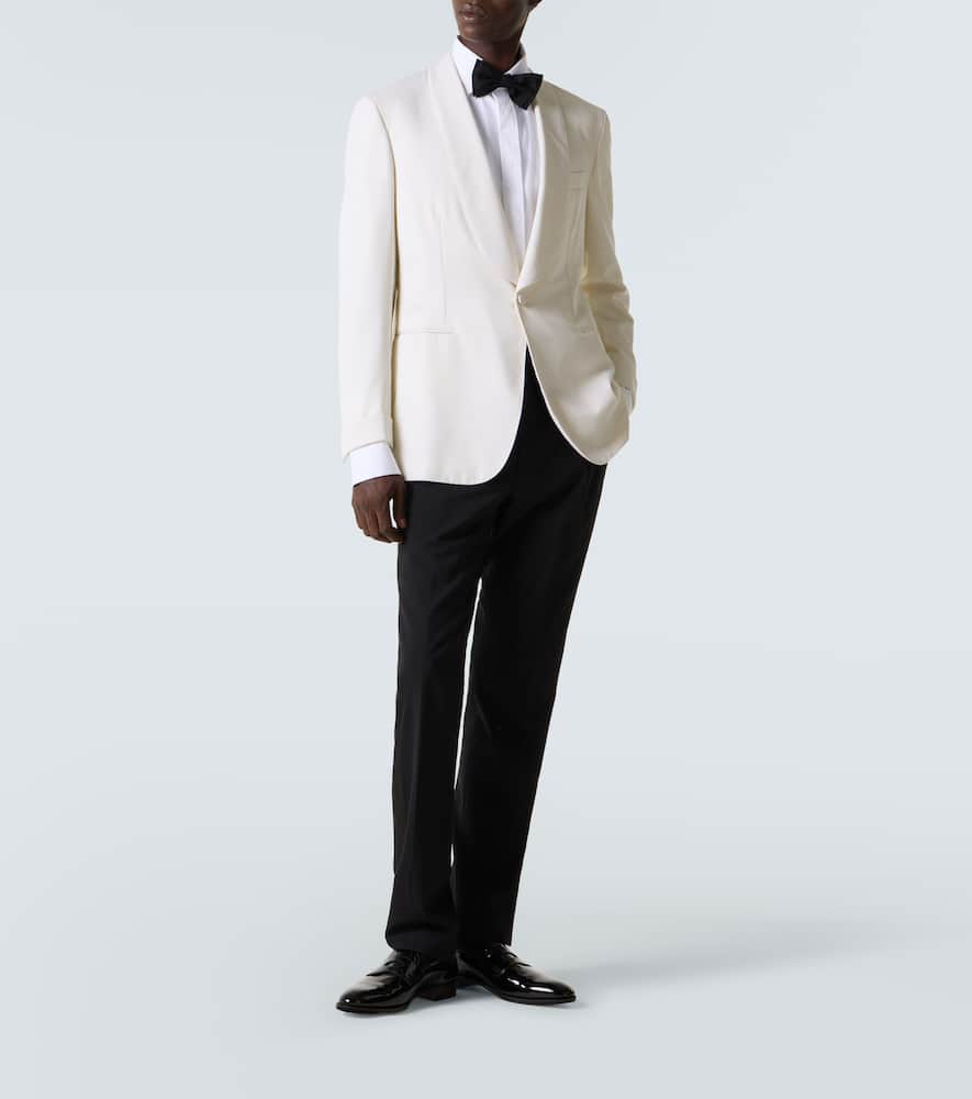 Brioni Wool Blazer In White