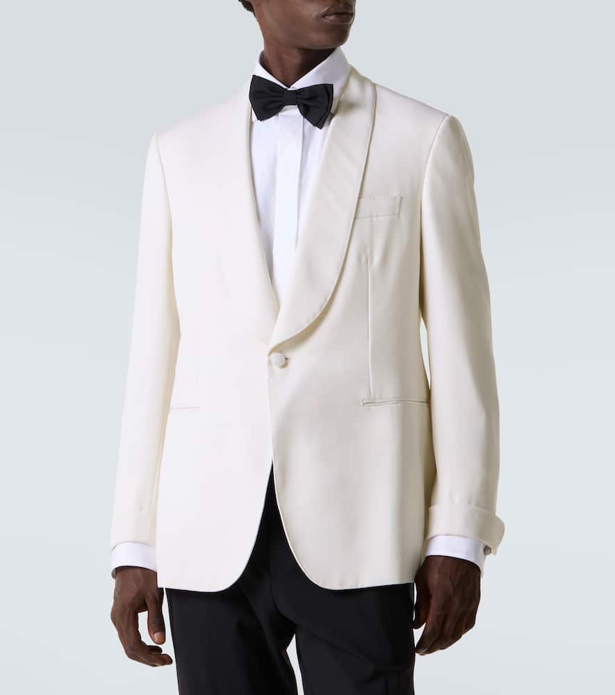 Brioni Wool Blazer In White