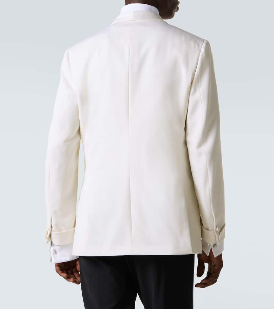 Brioni Wool Blazer In White