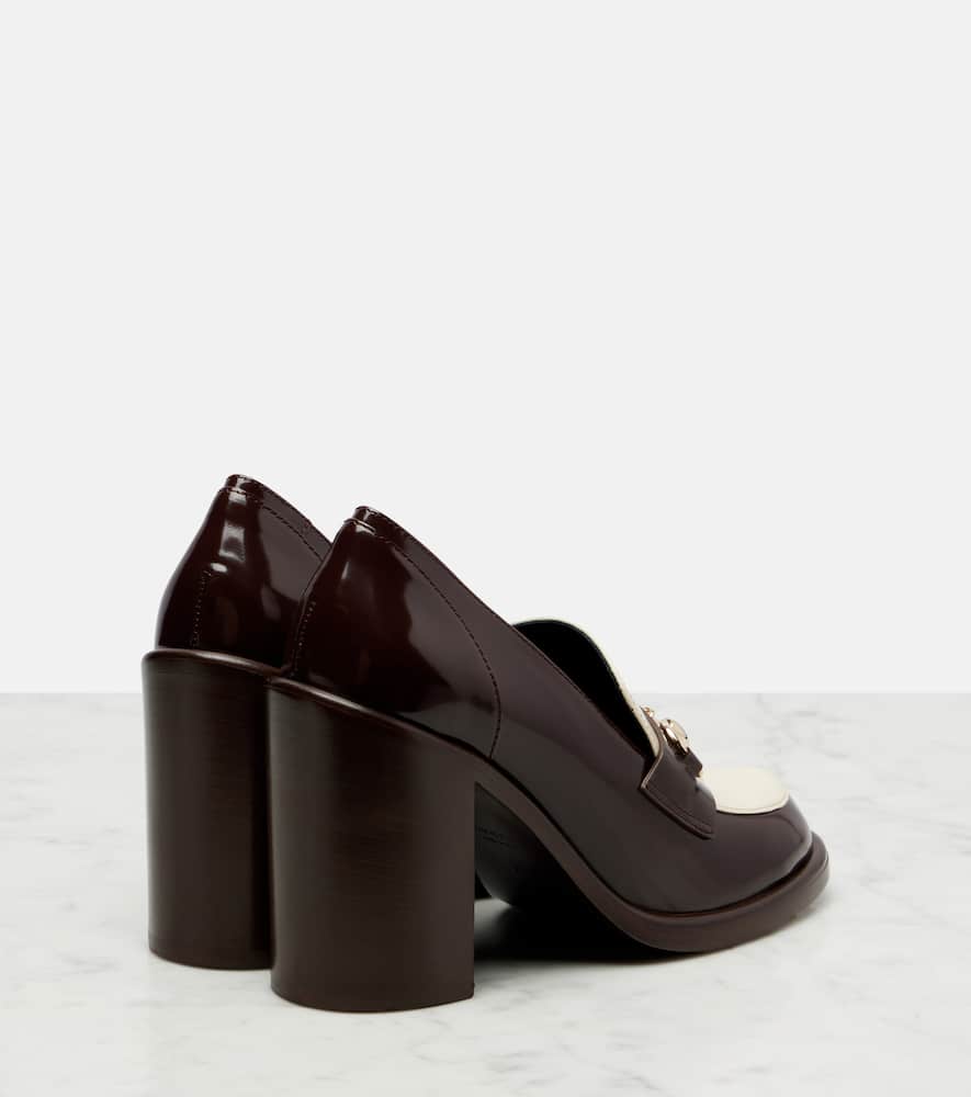Gucci Savoy Horsebit Leather Loafer Pumps In Brown