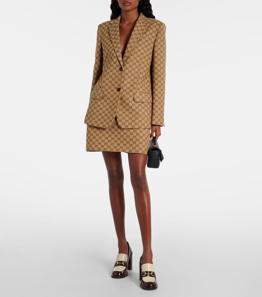 Gucci Savoy Horsebit Leather Loafer Pumps In Brown