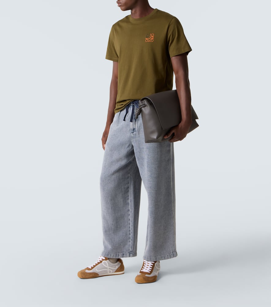 Loewe Anagram Cotton Jersey T-shirt In Green