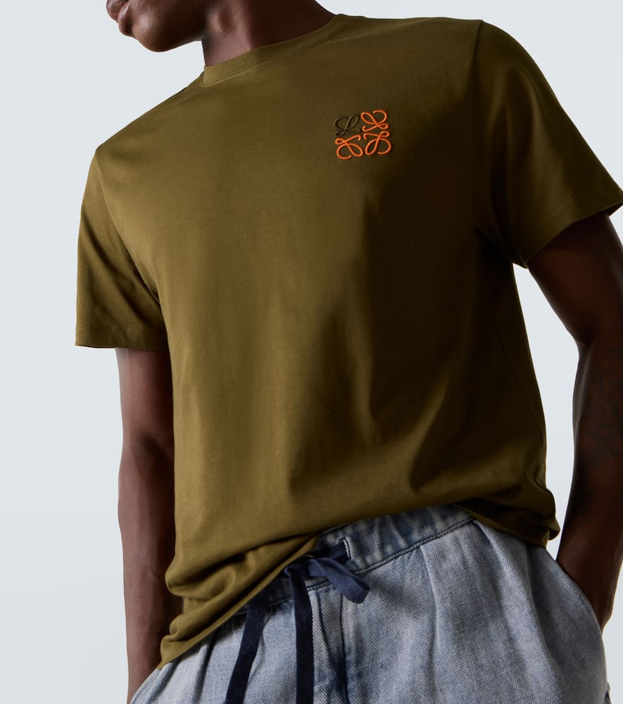 Loewe Anagram Cotton Jersey T-shirt In Green