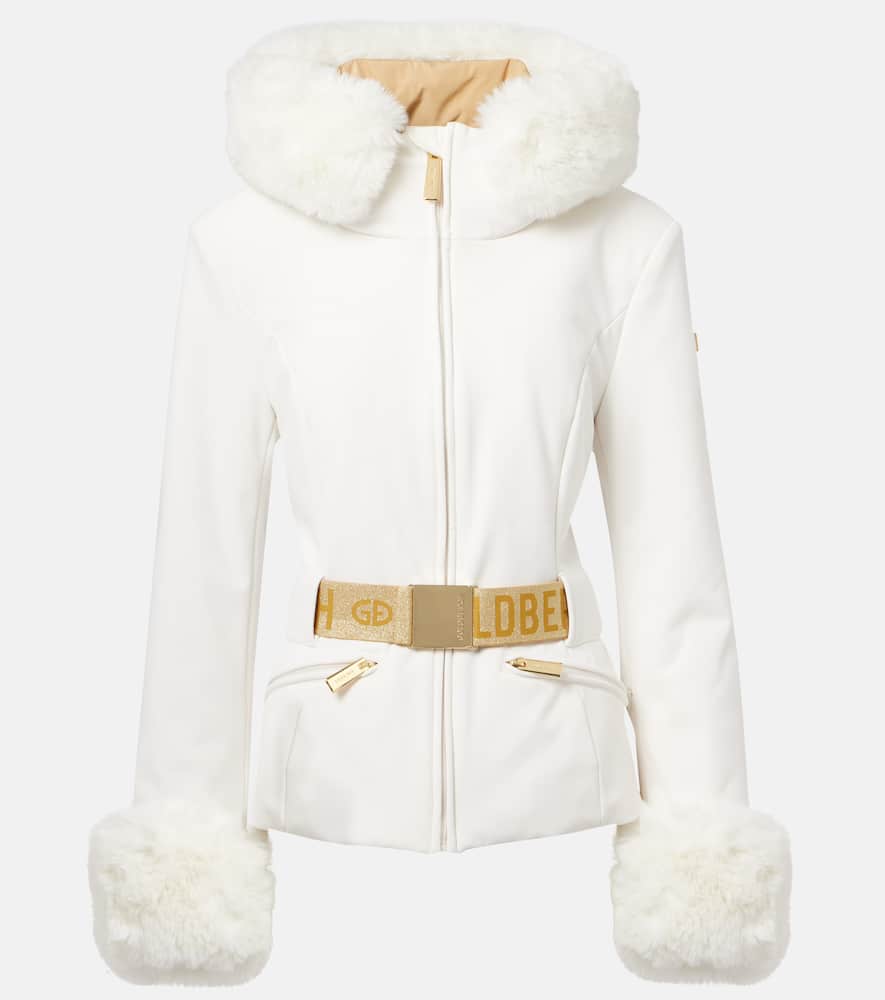 Goldbergh Prezioso Faux Fur-trimmed Down Ski Jacket In White
