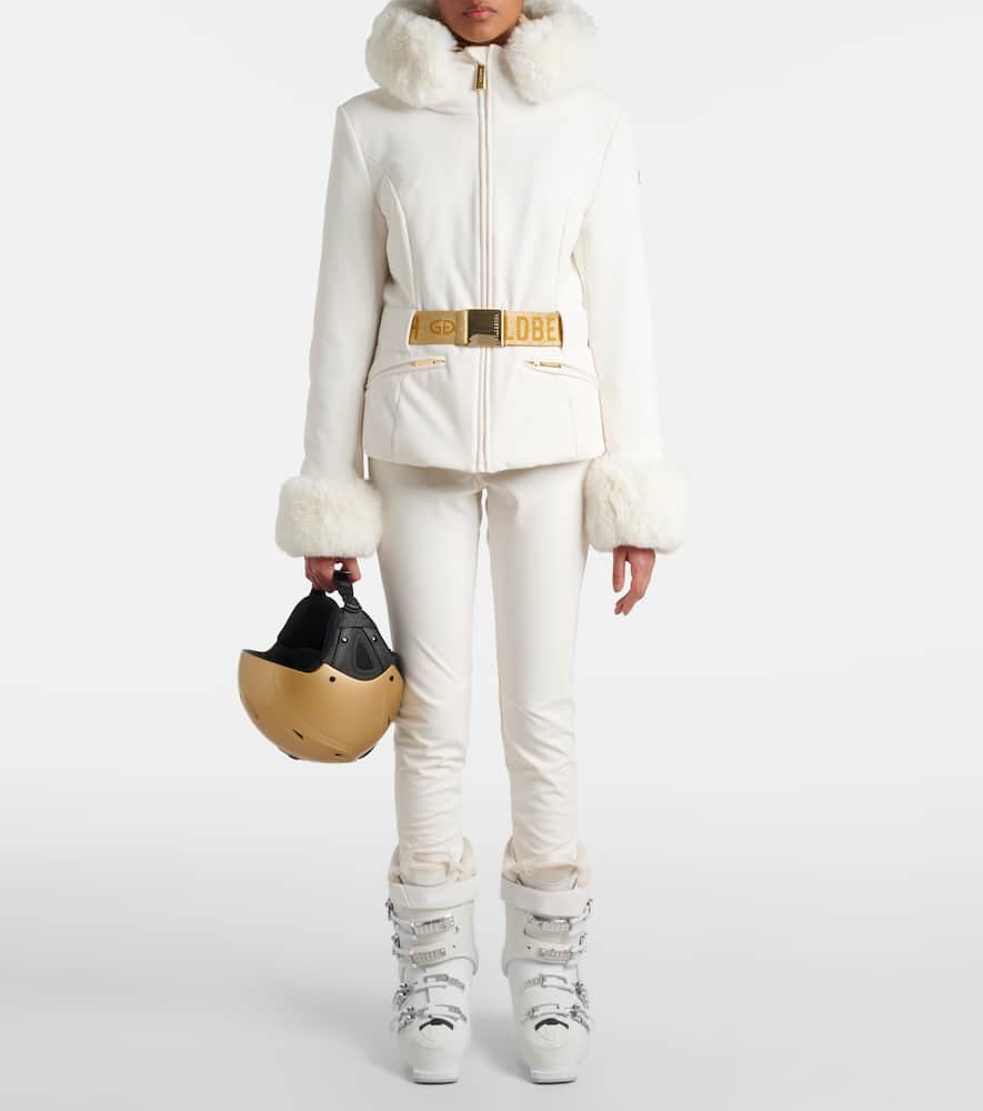 Goldbergh Prezioso Faux Fur-trimmed Down Ski Jacket In White