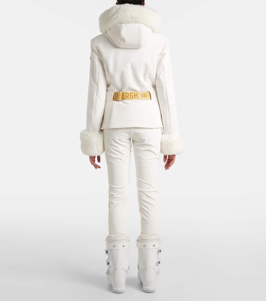 Goldbergh Prezioso Faux Fur-trimmed Down Ski Jacket In White