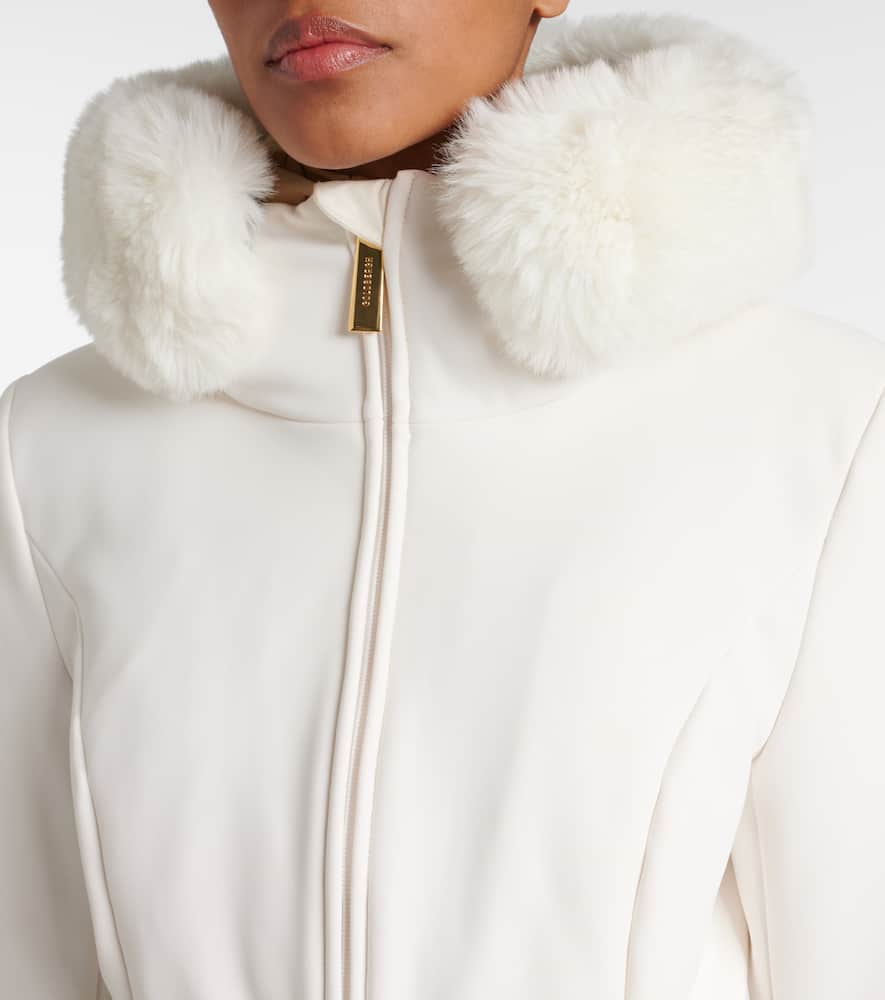 Goldbergh Prezioso Faux Fur-trimmed Down Ski Jacket In White