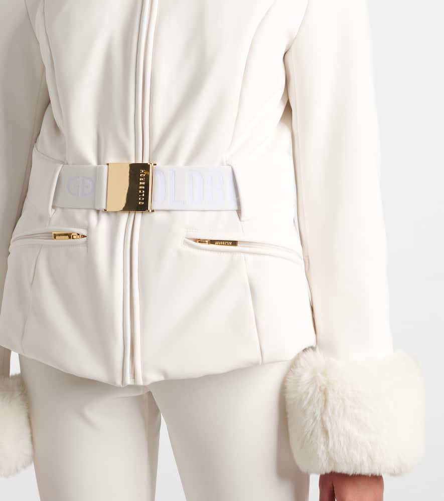 Goldbergh Prezioso Faux Fur-trimmed Down Ski Jacket In White