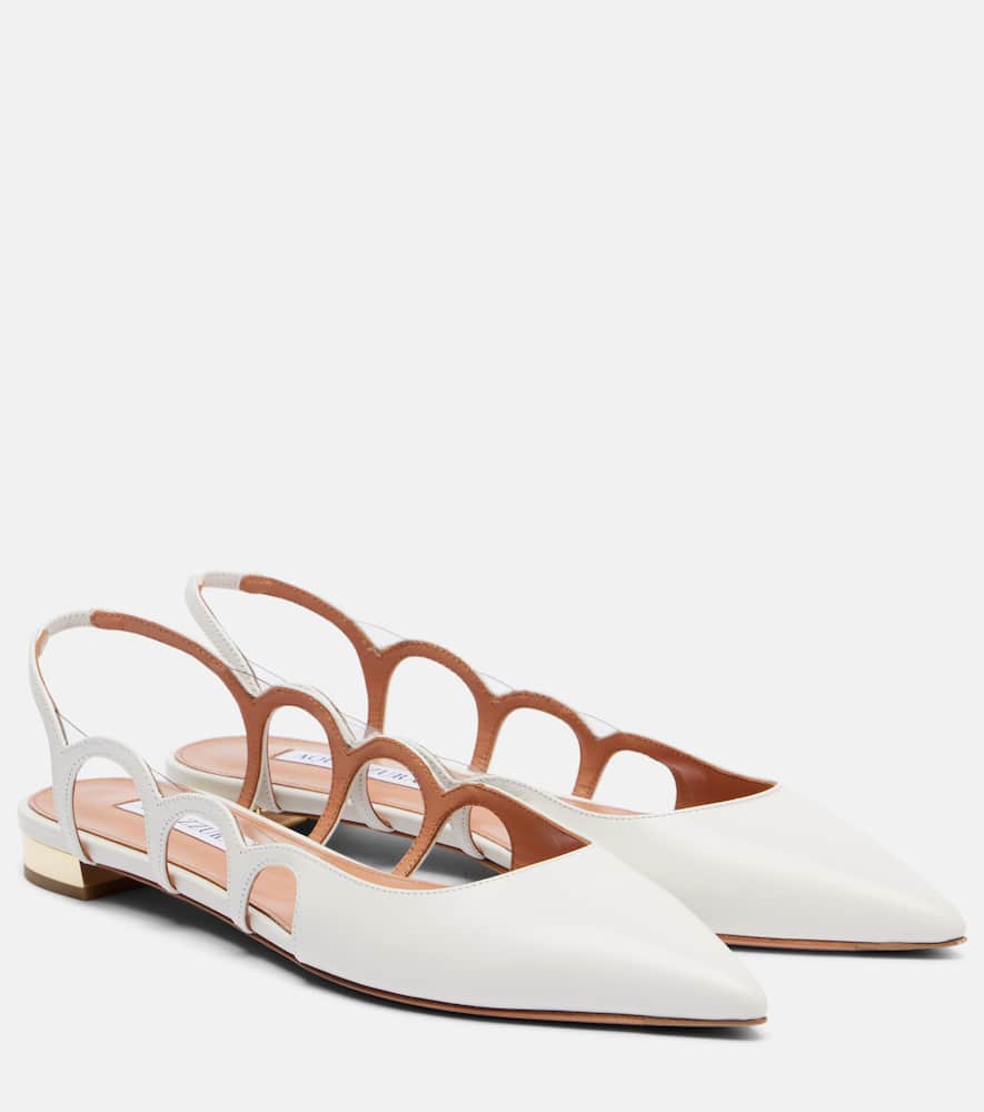 Endless Love leather slingback flats