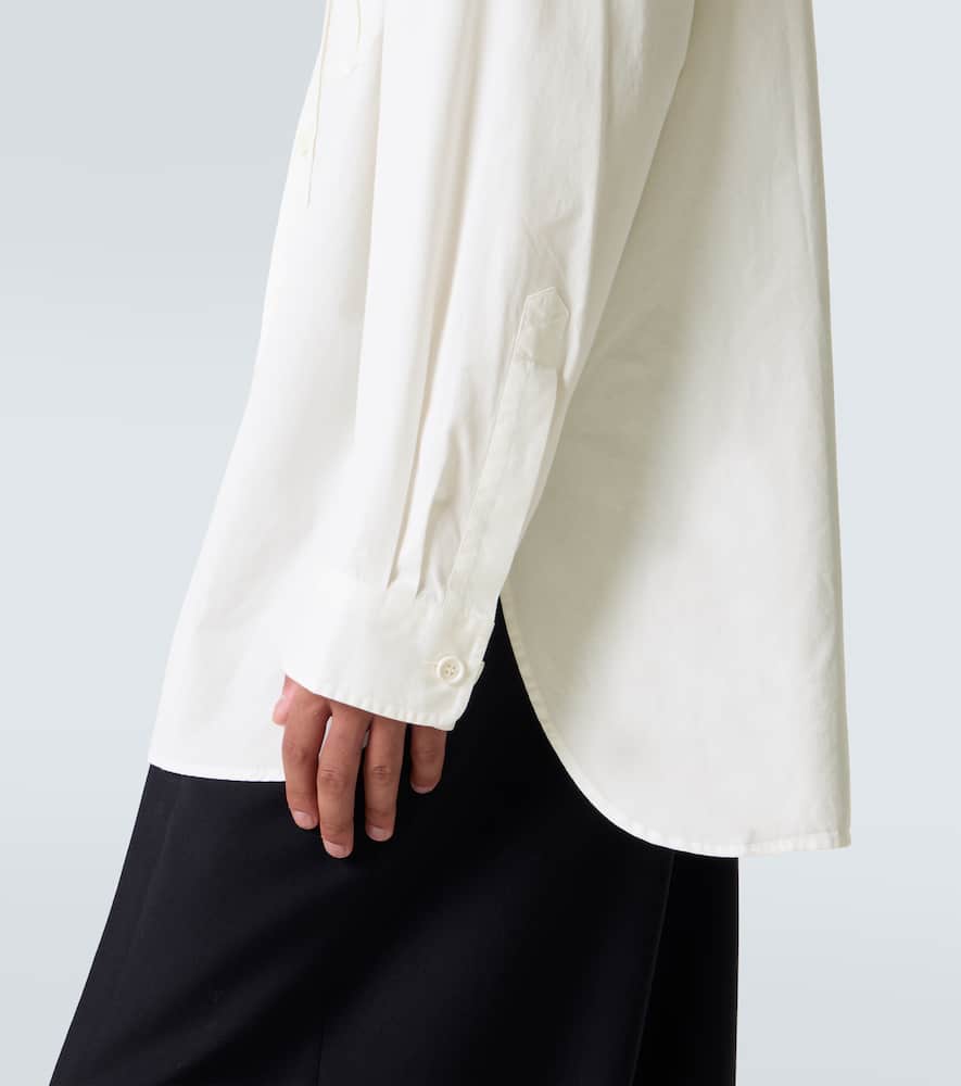 Dries Van Noten Oversized Cotton Twill Shirt In Neutral