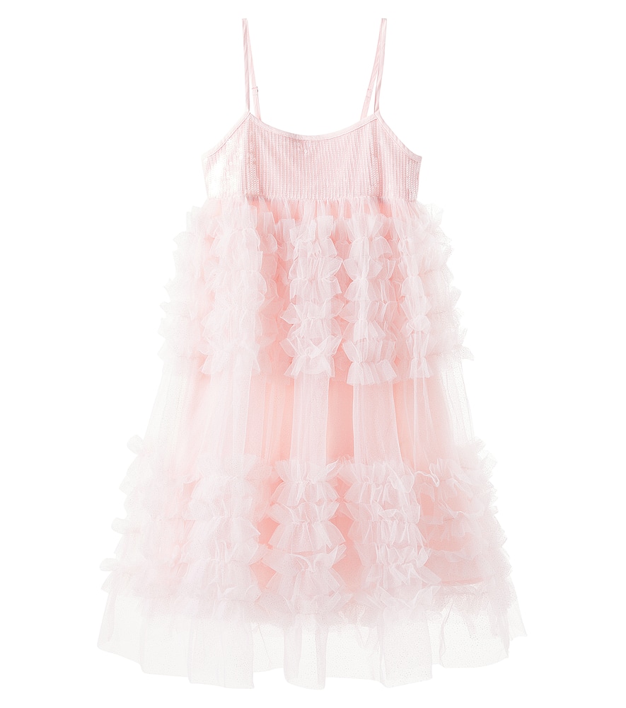 Tutu Du Monde Diamond Dust Sequin-embellished Ruffled Dress In Pink