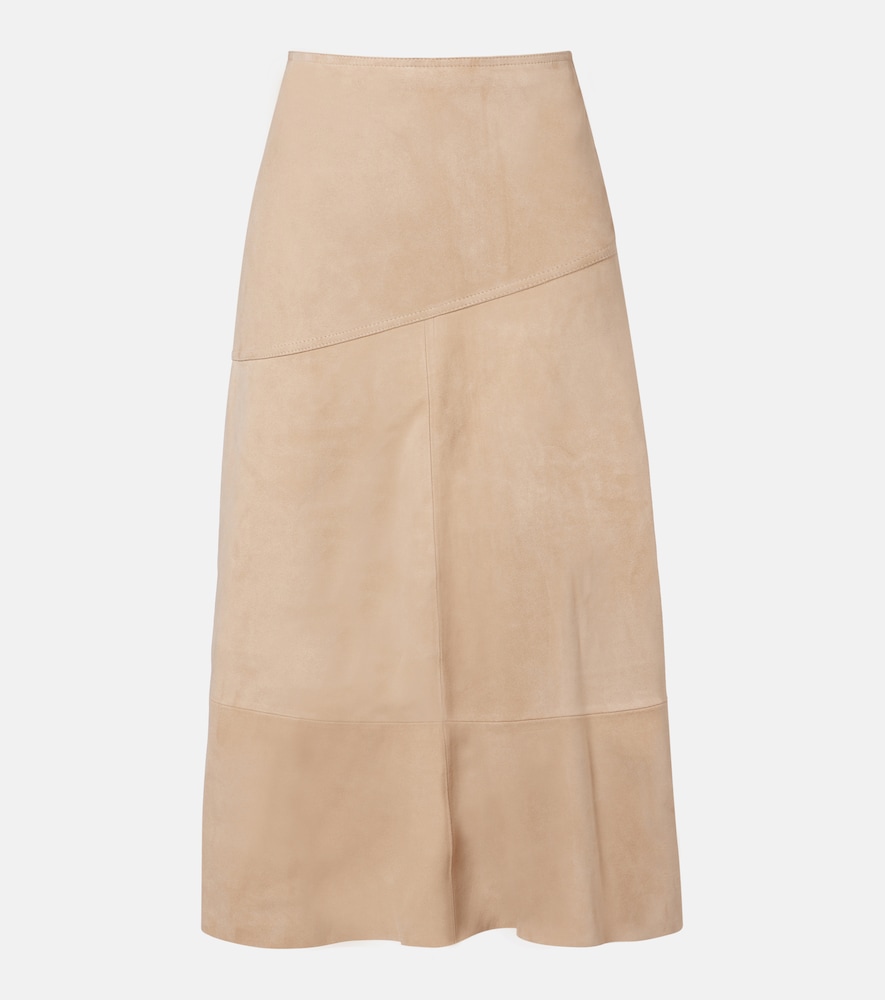 Yves Salomon Suede midi skirt