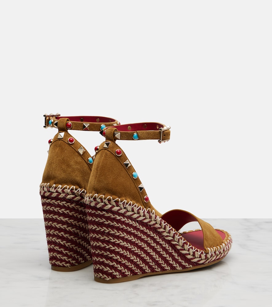  Valentino Garavani Valentino Garavani Wedge-sandalen Rockstud Aus Veloursleder 