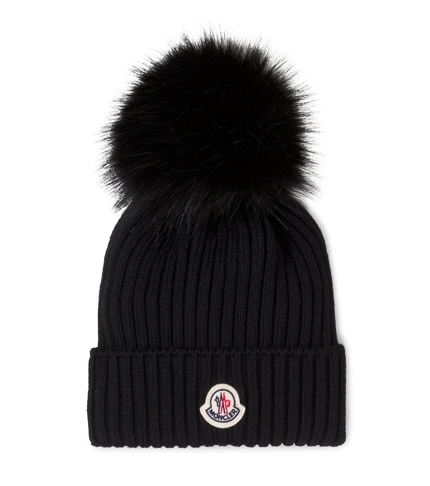 Moncler Enfant ogo ribbed-knit wool beanie