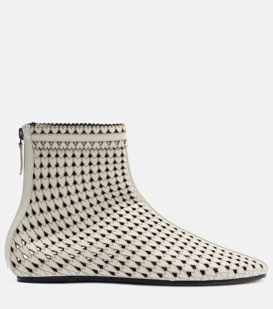  Isabel Marant Isabel Marant Ferix Laser-cut Leather Ankle Boots 