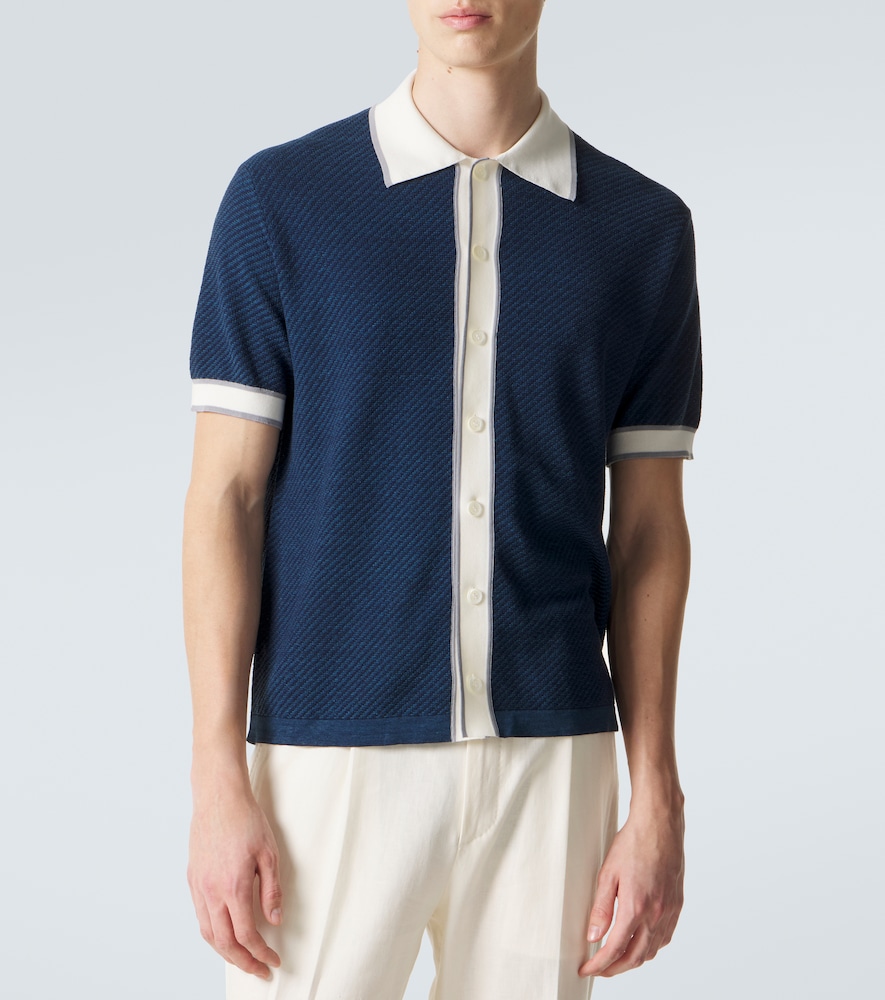  Brioni Brioni Hemd Aus Leinen, Baumwolle Und Seide 