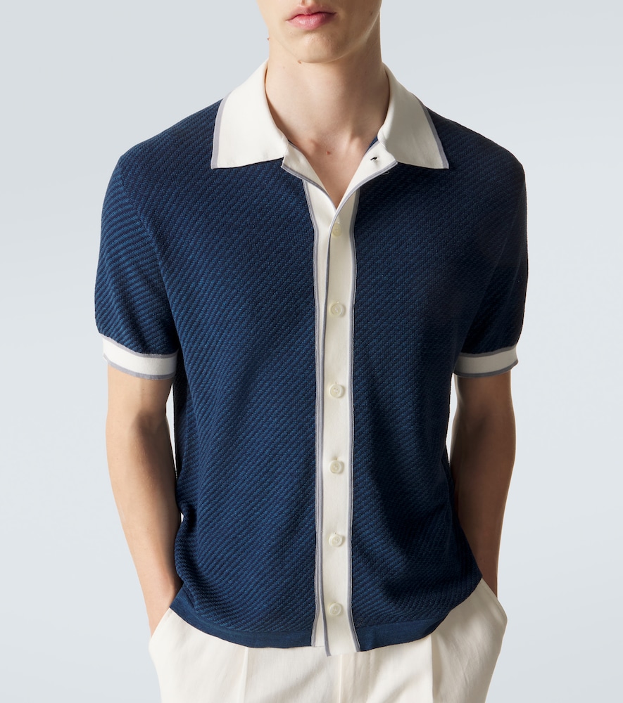  Brioni Brioni Hemd Aus Leinen, Baumwolle Und Seide 