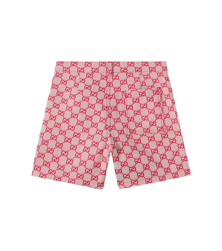  Gucci Kids Gucci Kids Gg Cotton-blend Canvas Shorts 