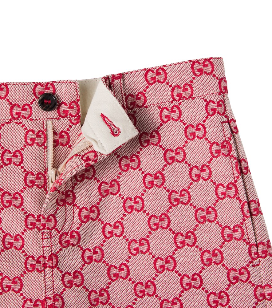  Gucci Kids Gucci Kids Gg Cotton-blend Canvas Shorts 