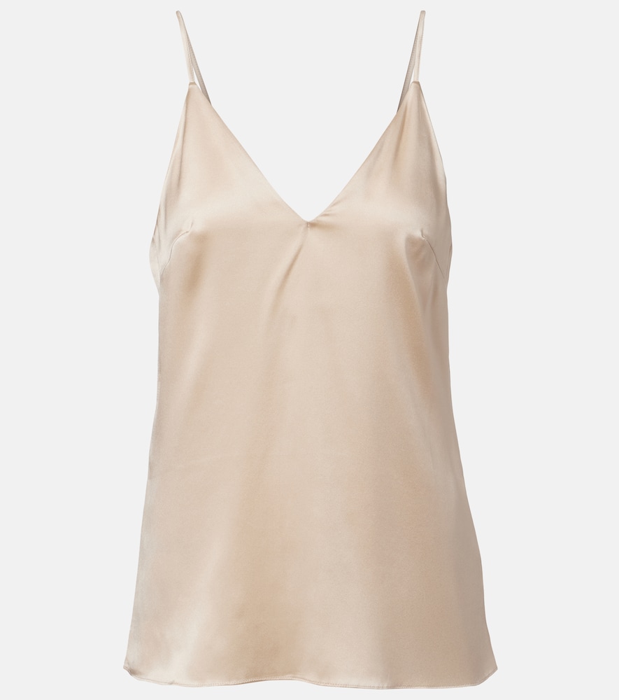 Brunello Cucinelli Women's Beige Silk-Blend Satin Camisole UK Size 6 - Mytheresa
