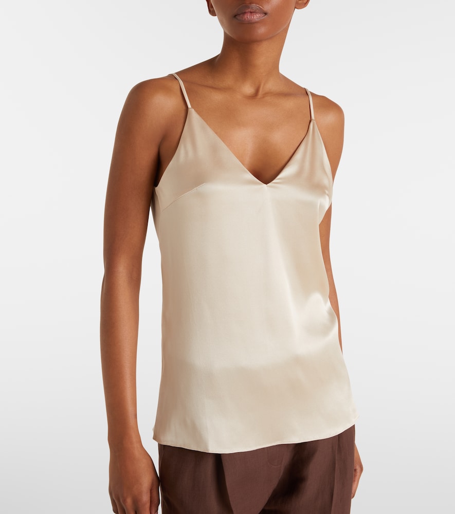  Brunello Cucinelli Brunello Cucinelli Silk-blend Satin Camisole 