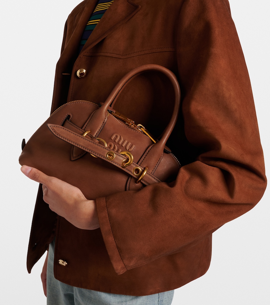 Miu Miu Adventure leather tote bag